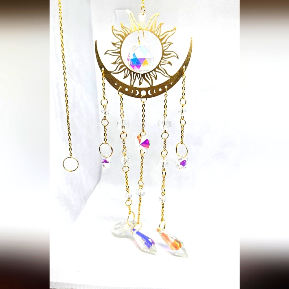 Sun and moon crystal suncatcher NWT